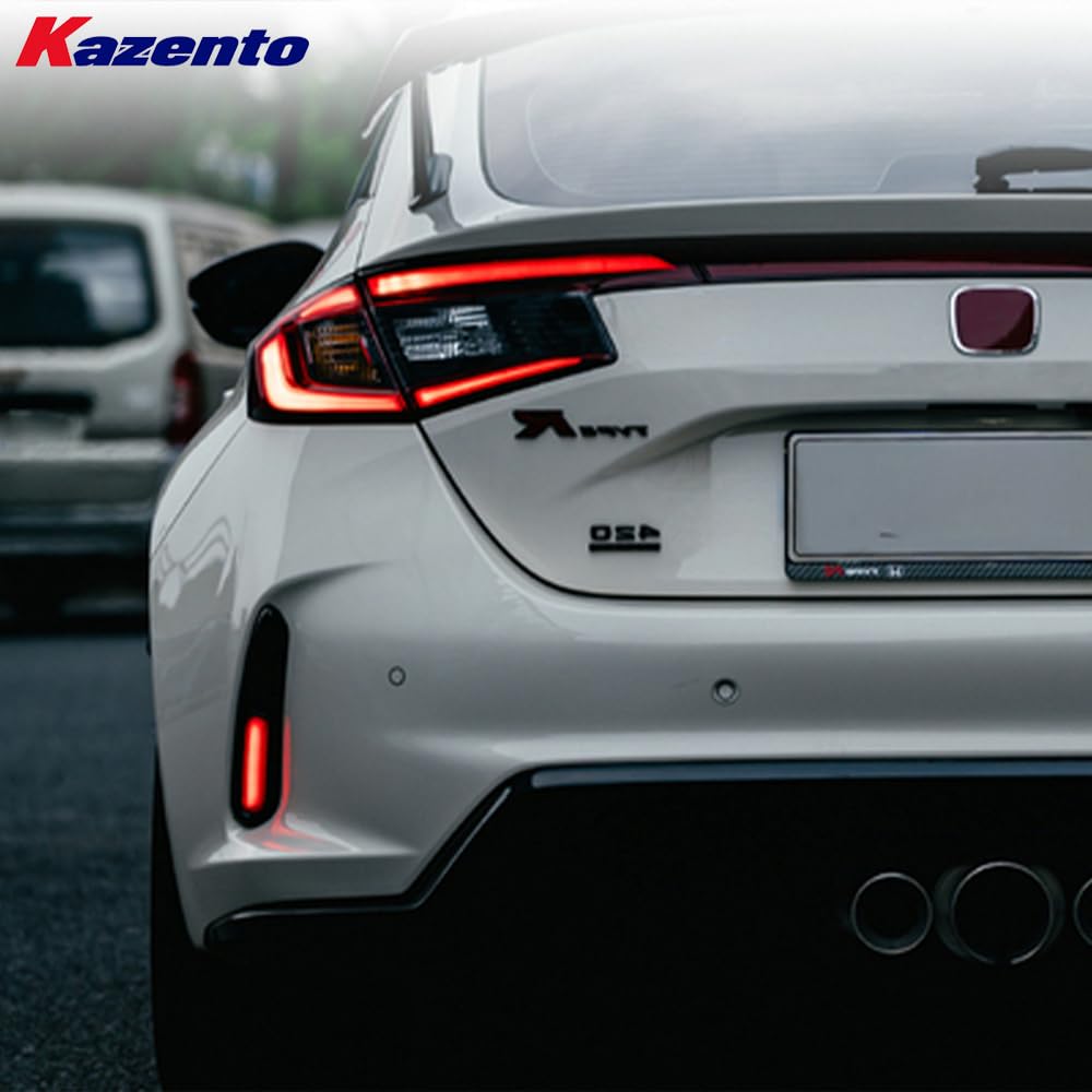 Kazento For Honda Civic Type R FL5 2023-24 ABS OE Style Rear Bumper LED with Line - Kazento Carbon Parts