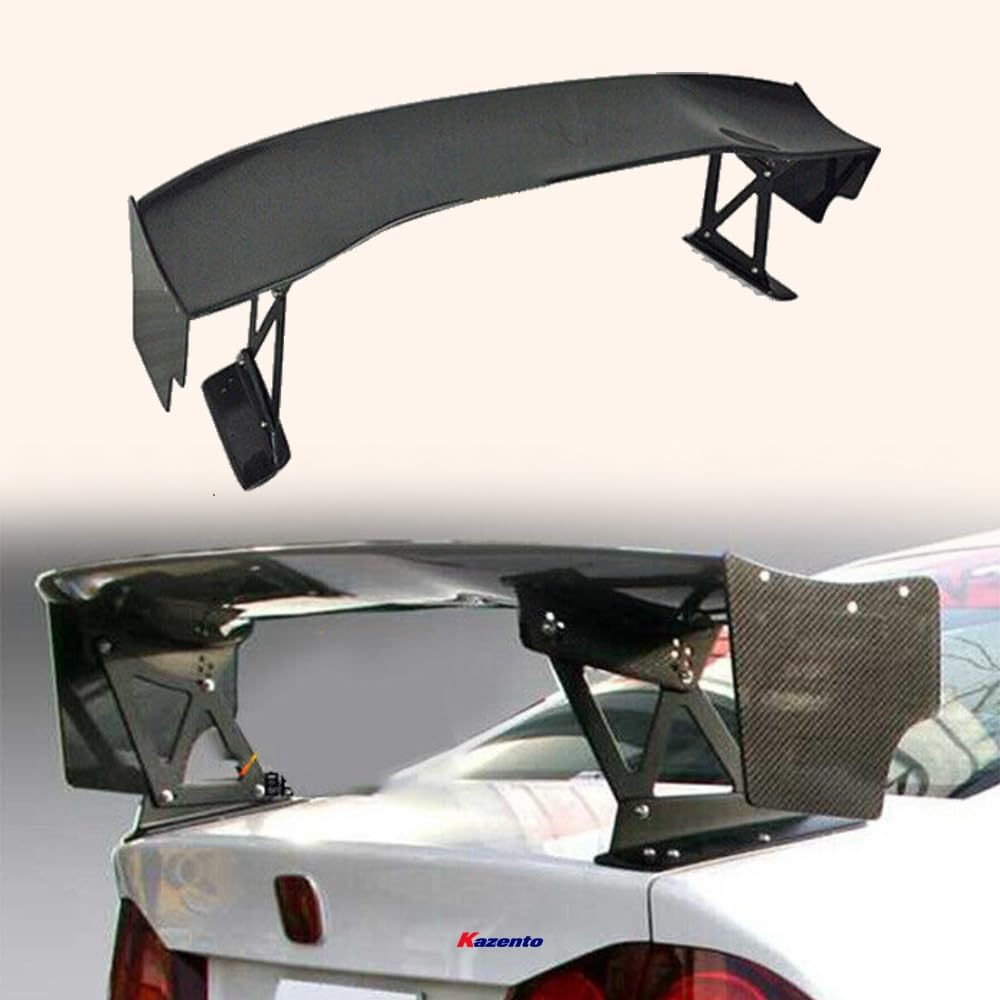 Kazento For HONDA Civic FD2 J1 Type Carbon Fiber Rear GT Spoiler Wing 150cm Length - Kazento Carbon Parts