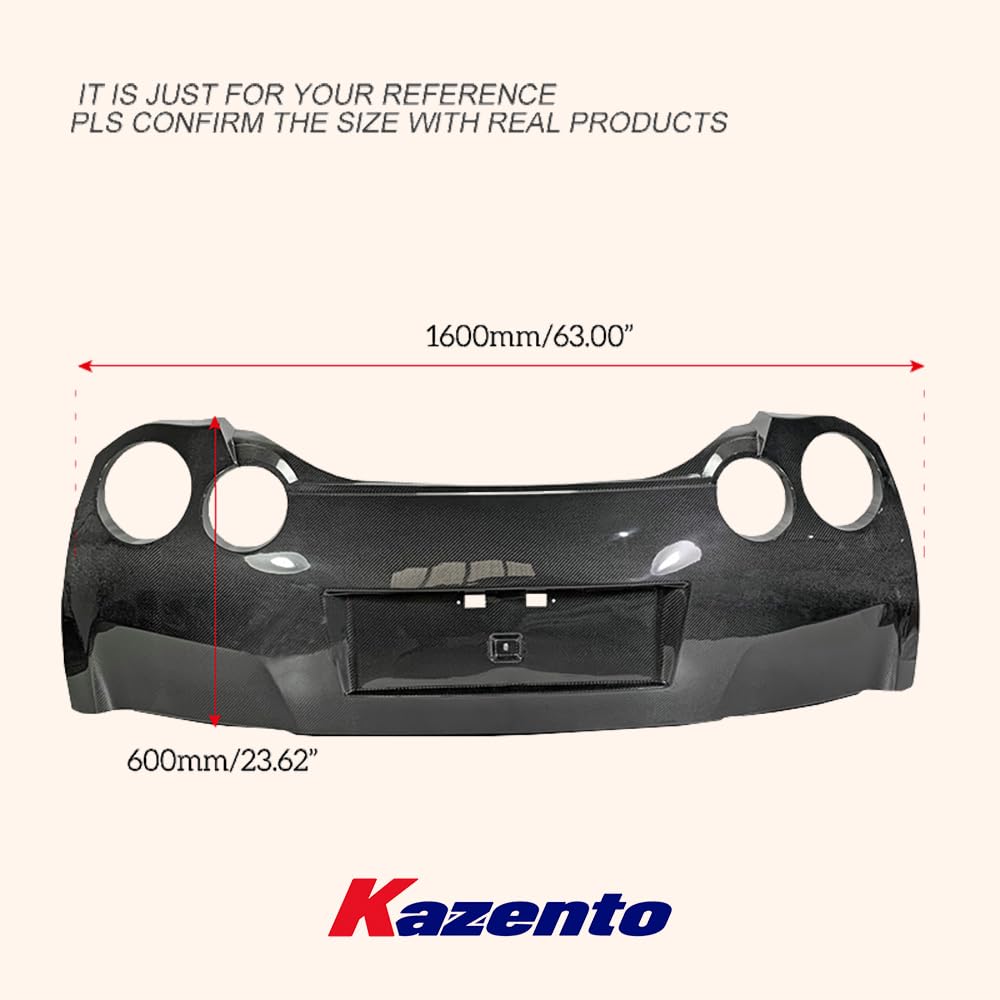 Kazento For Nissan GTR R35 (08-16 Only) OE Style Carbon Fiber Rear Bumper Cover Body Kit - Kazento Carbon Parts