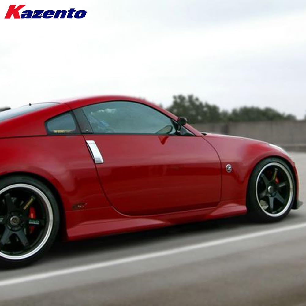 Kazento USA Shipping For Nissan 350Z NIS Version 1 Fiberglass Side Skirts Rocker Panels Side Parts - Kazento Carbon Parts
