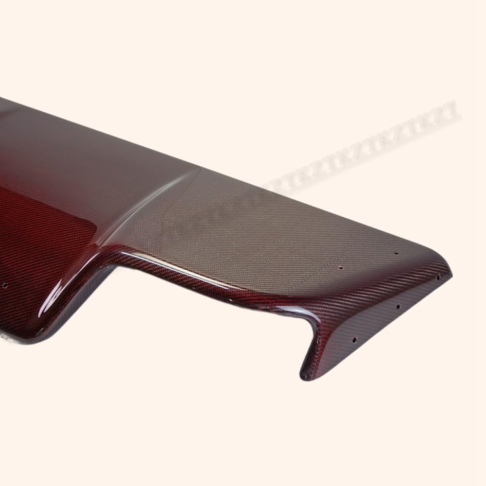 For 03-08 Z33 For Nissan 350Z Infiniti G35 Coupe 2D Jdm Ts Style Rear Diffuser 6Pcs (With Fitting) Carbon Fiber (Red Color) - Kazento Carbon Parts