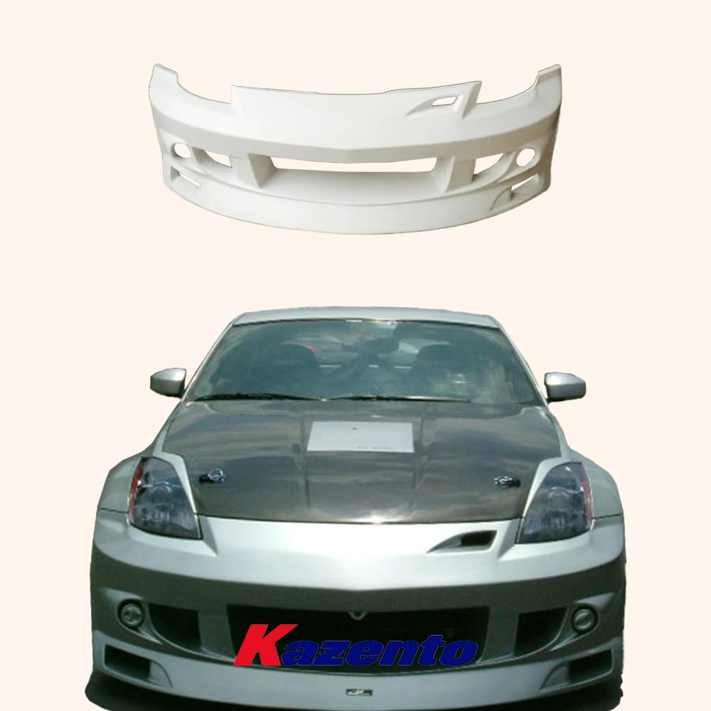Kazento For Nissan 2003-08 Z33 350Z JP Style Fiberglass FRP Unpaint Front Bumper Body - Kazento Carbon Parts