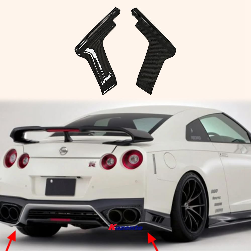 Kazento For GTR R35 2017 -2022 For Nissan Carbon Fiber VS Style Rear Bumper Lip Spat - Kazento Carbon Parts
