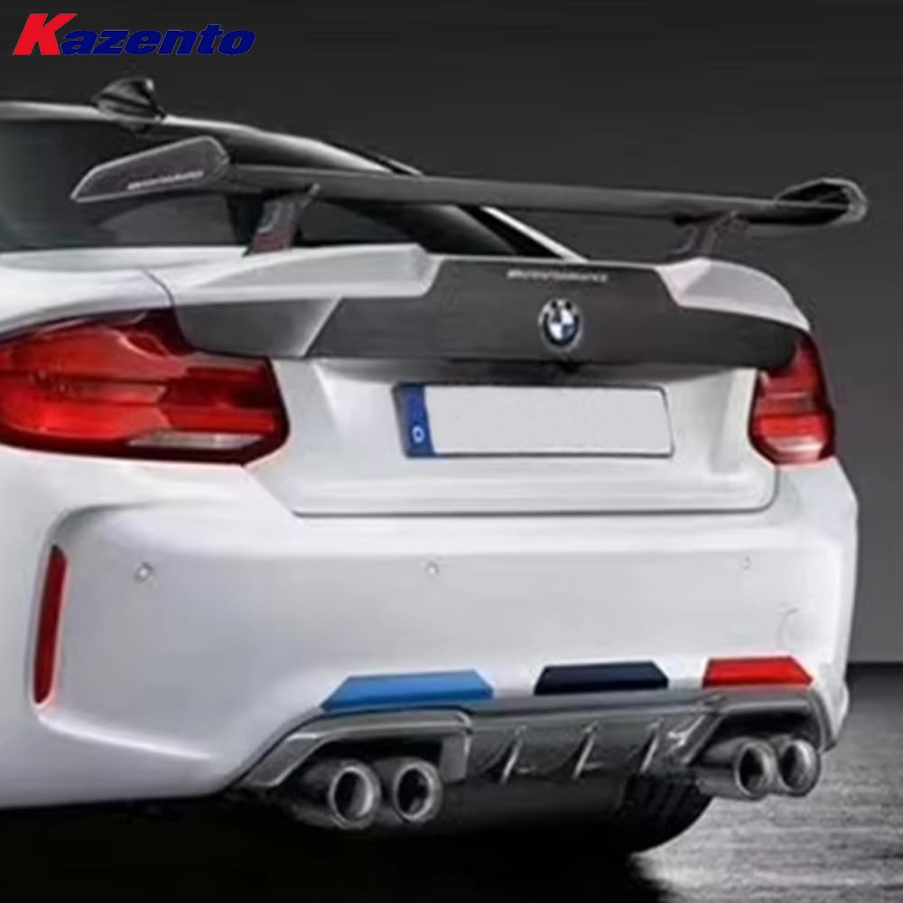 Kazento For BMW M2 F87 Coupe 2016-21 Carbon Fiber MP Style Rear Trunk GT Spoiler Wing - Kazento Carbon Parts