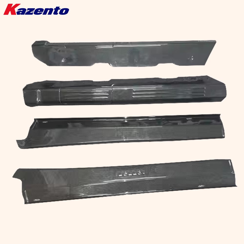 Kazento For Ferrari F430 430 05-09 1K Plain Carbon Side Bottom Door Sill Panel Plate 4pc - Kazento Carbon Parts