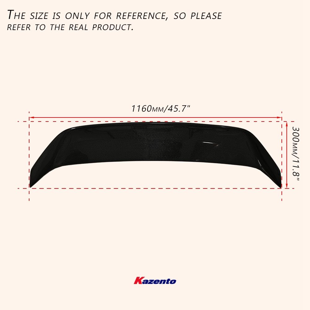 Kazento For GT86 13-20 BRZ AB Style For Toyota Carbon Fiber Rear Bumper Trunk Spoiler Wing - Kazento Carbon Parts