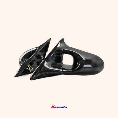 Kazento For Fairlady Z Z33 350Z For Nissan Aero Side-view Mirror (Left Hand Drive Vehicle) Rearview Mirror Guard Covers Carbon Fiber - Kazento Carbon Parts