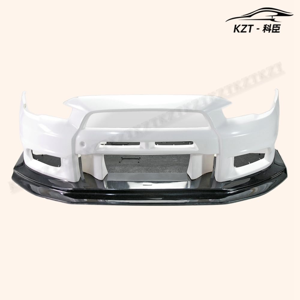 For Mitsibishi Evo 10 Vrs Style Wide Ver Front Bumper Lip With Diffuser Chin Splitter Spoiler Fiber Glass Body Kits - Kazento Carbon Parts