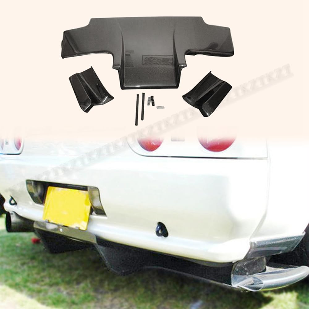 For Nissan Skyline R32 Gtr Gts Ts Style Rear Diffuser W/ Metal Fitting Accessories (3Pcs) Carbon Fiber - Kazento Carbon Parts