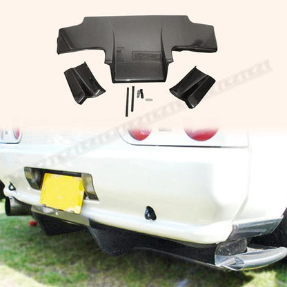 For Nissan Skyline R32 Gtr Gts Ts Style Rear Diffuser W/ Metal Fitting Accessories (3Pcs) Carbon Fiber - Kazento Carbon Parts