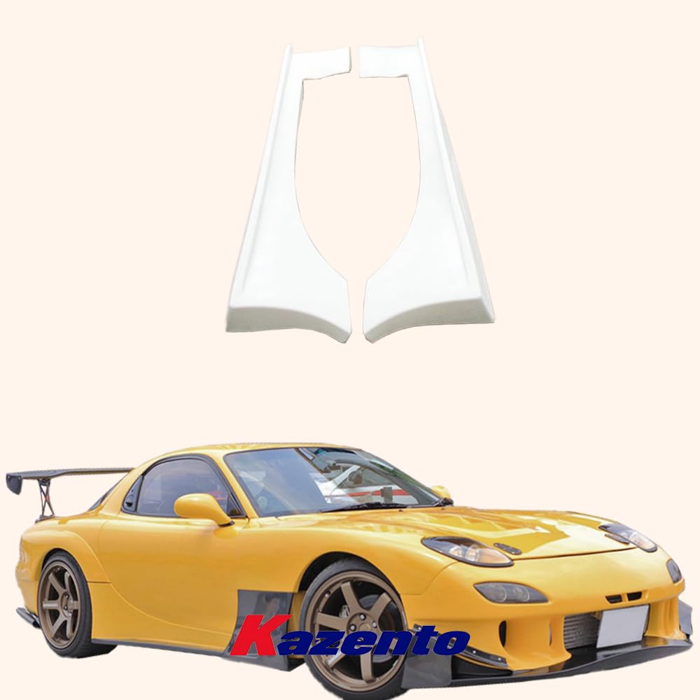 Kazento For Mazda RX7 FD3S RE-GT Style Fiberglass FRP Unpaint Side Skirts Body Kits - Kazento Carbon Parts