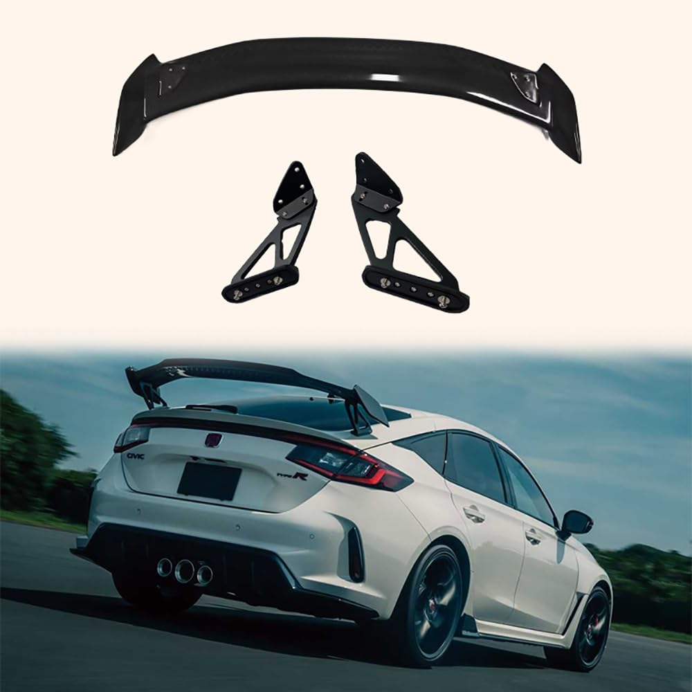 For 2022+ Honda Civic FE1 11th M Style Rear Spoiler Wing Carbon Fiber With Stand - Kazento Carbon Parts