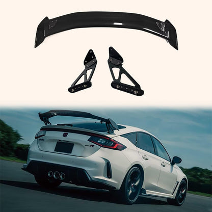 For 2022+ Honda Civic FE1 11th M Style Rear Spoiler Wing Carbon Fiber With Stand - Kazento Carbon Parts