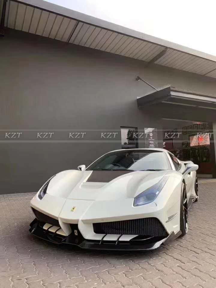 For Ferrari 488 MS Style Carbon + FRP Body Kits 27PCS FB/RB/SS/HD/KITS - Kazento Carbon Parts
