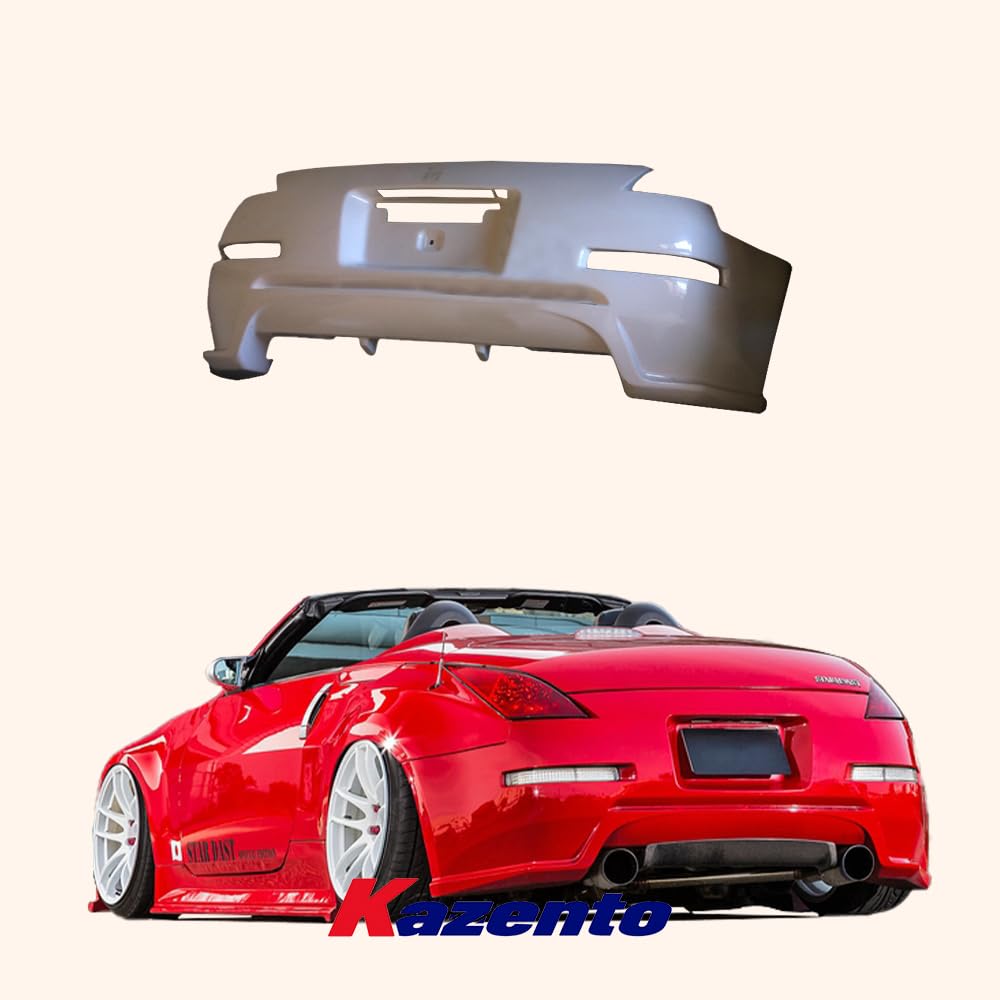 Kazento For Nissan Fairlady Z33 350Z DO Style Fiberglass Wide Body Rear Bumper With Lip - Kazento Carbon Parts