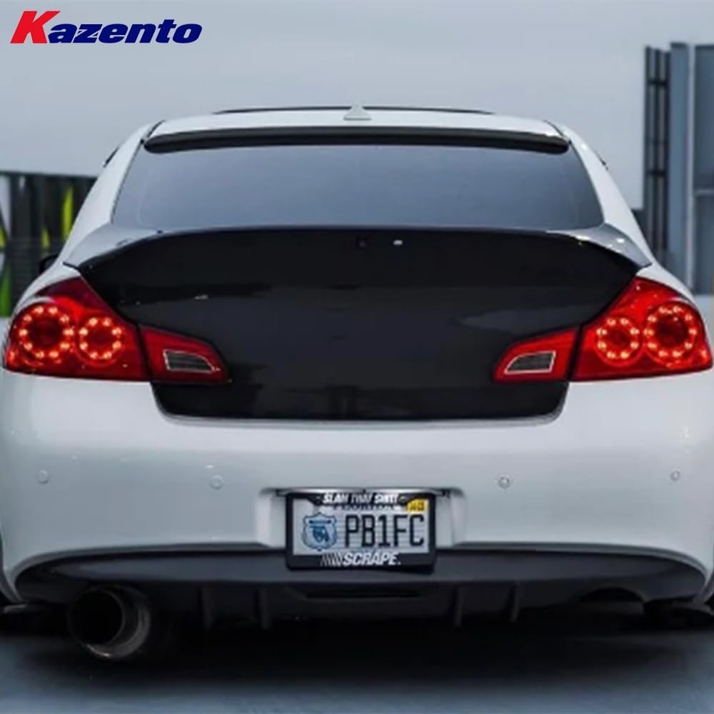 Kazento For Infiniti G37 4 Door Sedan 08-13 Carbon HT Style Rear Trunk With Camera Hole - Kazento Carbon Parts