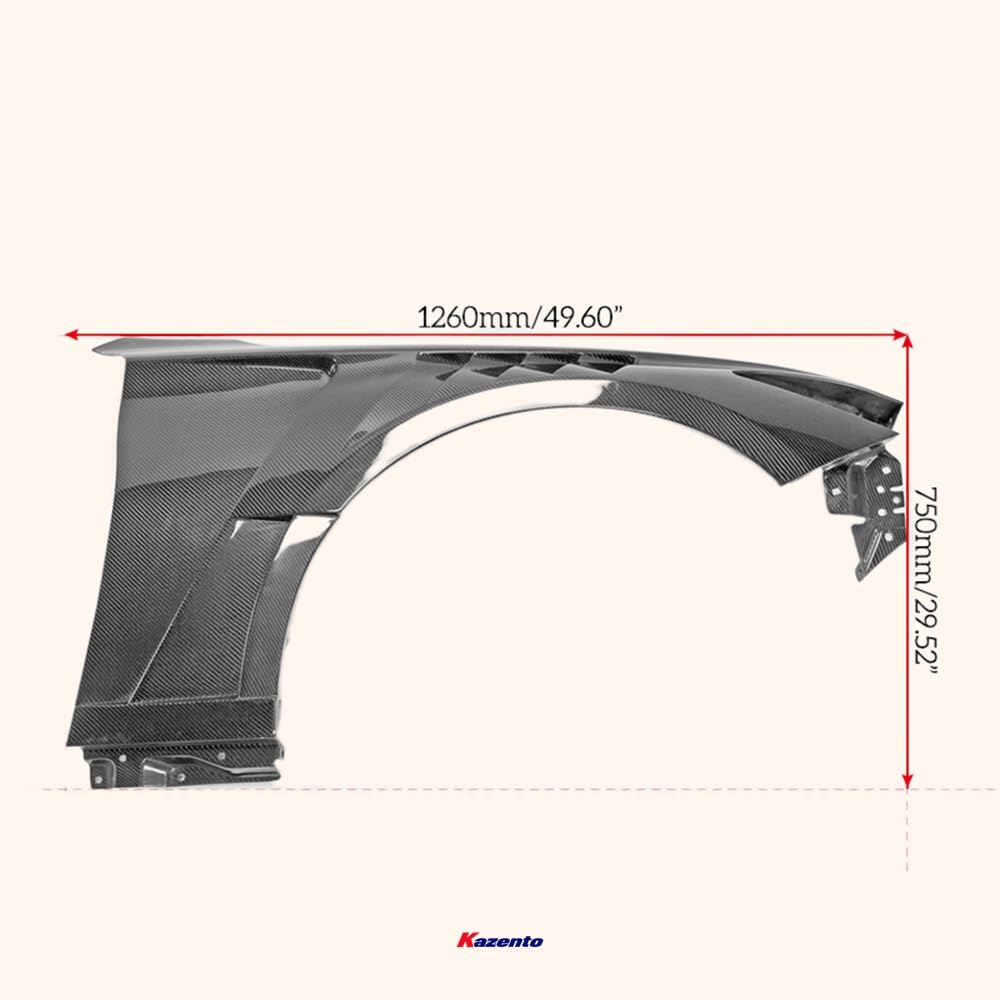 Kazento For Infiniti Q60 Cv37 17 Onwards Epa Type Front Vented Fender Carbon Fiber - Kazento Carbon Parts