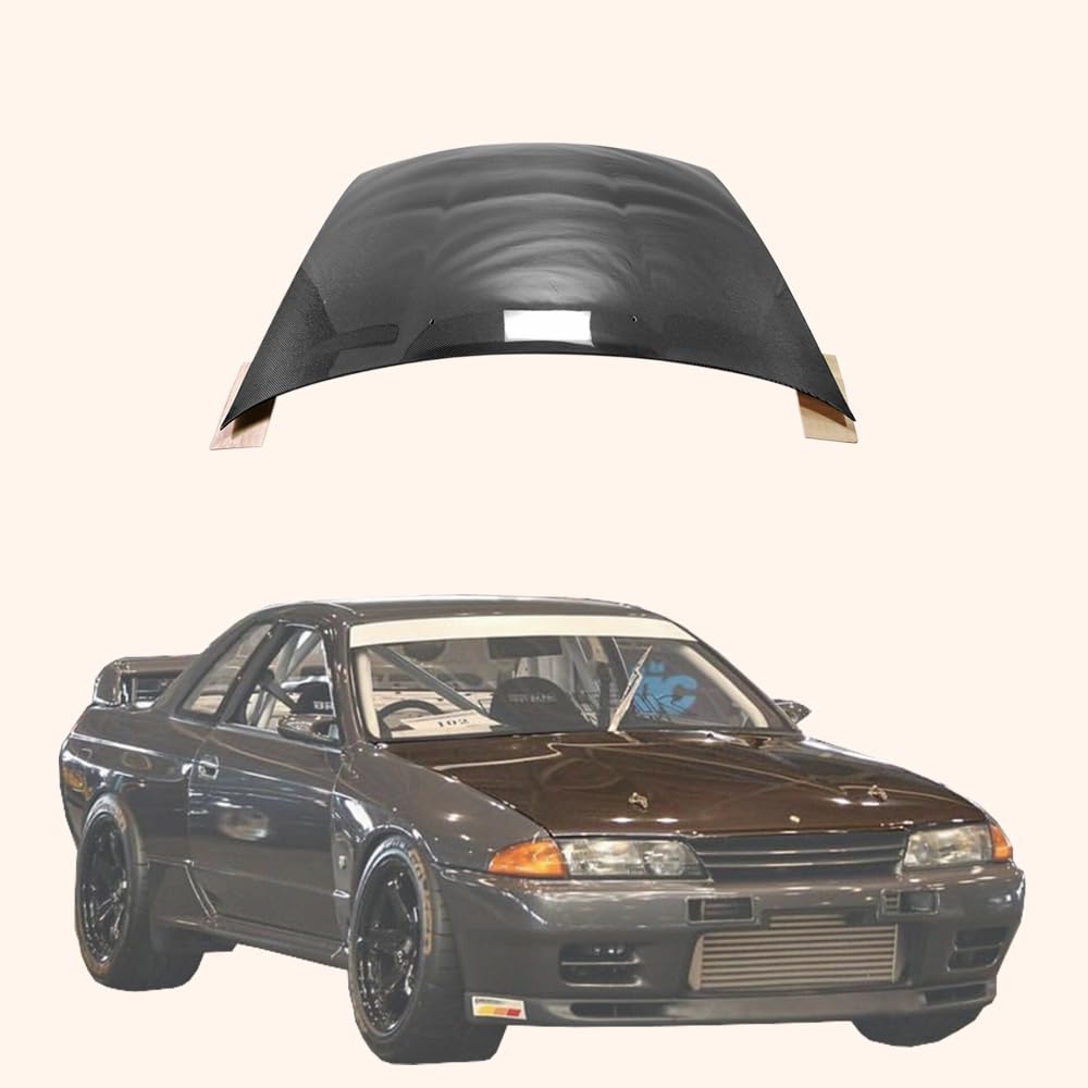 Kazento For Nissan Skyline R32 GTR 89-93 OE Style Front Bumper Bonnet Hood Carbon - Kazento Carbon Parts
