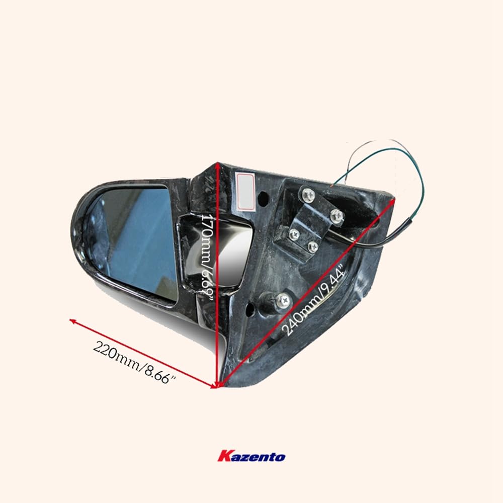 Kazento For Evo 7 8 9 Ct9A For Mitsubishi Aero Side-view Mirror (Left Hand Drive Vehicle) Rearview Mirror Guard Covers Carbon Fiber Forged Looks - Kazento Carbon Parts