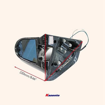 Kazento For Evo 7 8 9 Ct9A For Mitsubishi Aero Side-view Mirror (Left Hand Drive Vehicle) Rearview Mirror Guard Covers Carbon Fiber Forged Looks - Kazento Carbon Parts