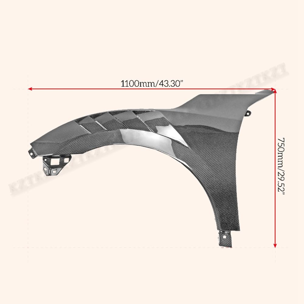 For Civic Fk7 Fc1 Epa Attk Type For Honda Front Vented Fender (With Upper Vent) Carbon Fiber - Kazento Carbon Parts