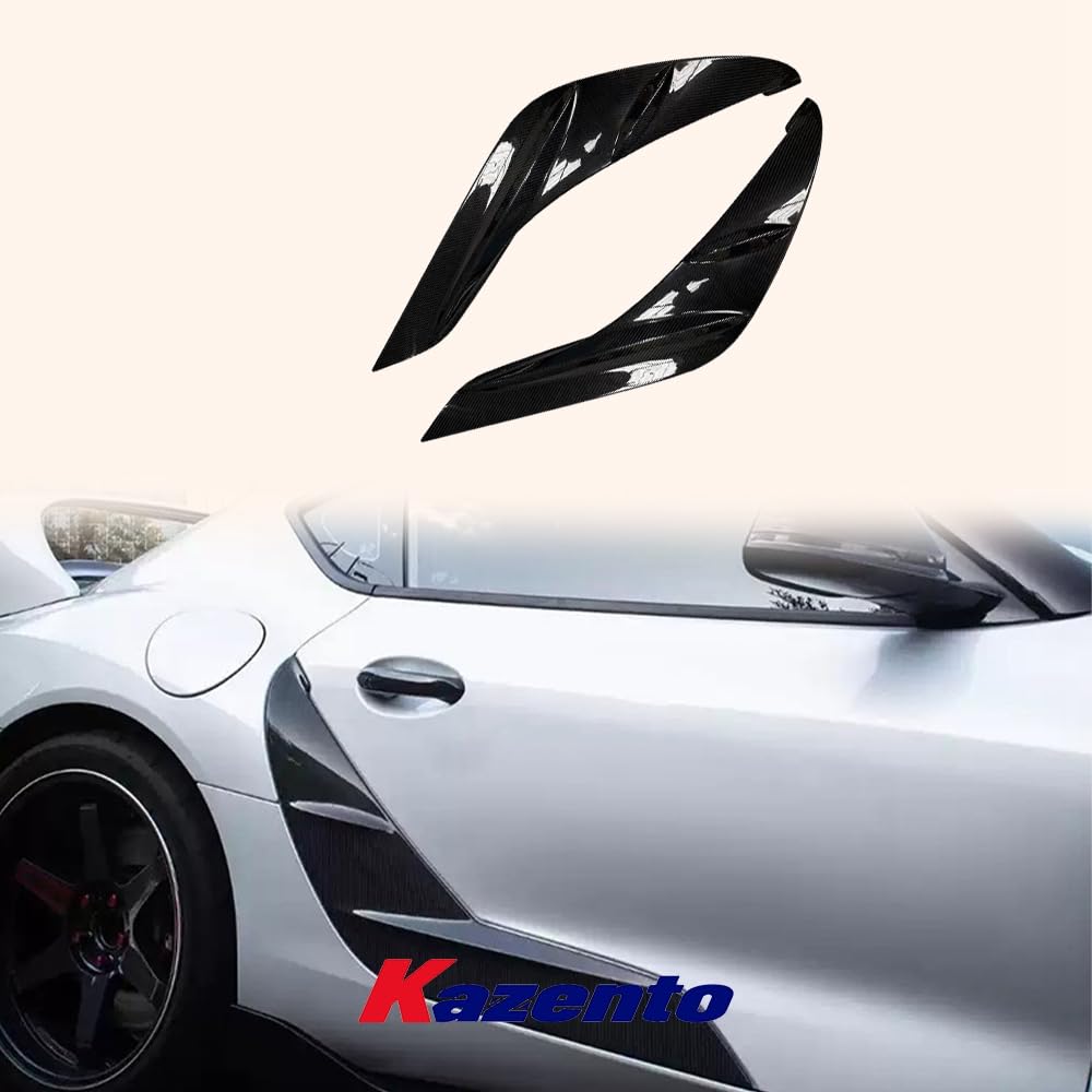 Kazento For TOYOTA Supra A90 2019-2022 Carbon Fiber KZ Side Door Panel Trim Spoiler - Kazento Carbon Parts