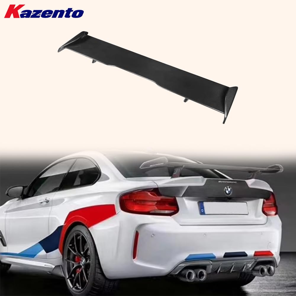 Kazento For BMW M2 F87 Coupe 2016-21 Carbon Fiber MP Style Rear Trunk GT Spoiler Wing - Kazento Carbon Parts
