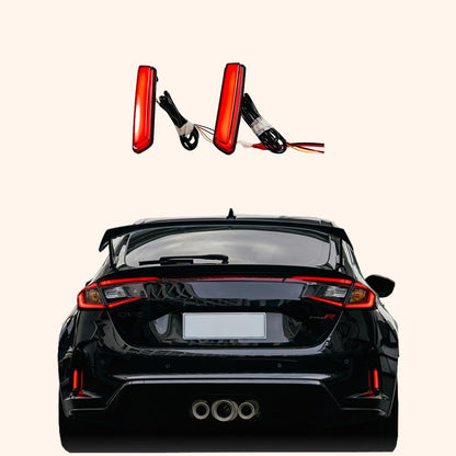 Kazento For Honda Civic Type R FL5 2023-24 ABS OE Style Rear Bumper LED with Line - Kazento Carbon Parts