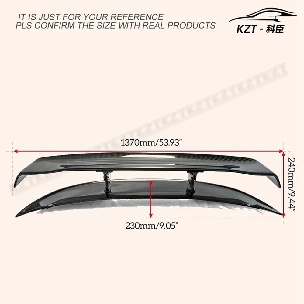Rear Trunk Spoiler For Nissan 09 Onwards 370Z Z34 Vrs2 Type Rear Wing (1360Mm) Carbon Fiber Car Body Parts Kits - Kazento Carbon Parts
