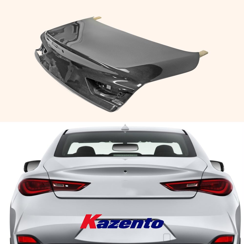 Kazento For Infiniti Q60 Coupe 2018+ OE Style Carbon Fiber Rear Trunk Boot Lid Cover - Kazento Carbon Parts