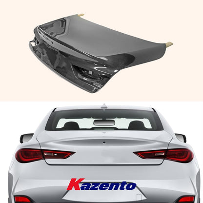 Kazento For Infiniti Q60 Coupe 2018+ OE Style Carbon Fiber Rear Trunk Boot Lid Cover - Kazento Carbon Parts