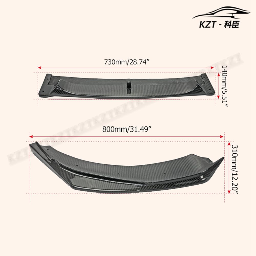 For Nissan 09 Onwards 370Z Z34 Epa Type Front Bottom Lip (3Pcs) For Nis Front Bumper 15+ (For B-370Z-Fb-Nis) Chin Splitter Spoiler Carbon Fiber Body Kits - Kazento Carbon Parts