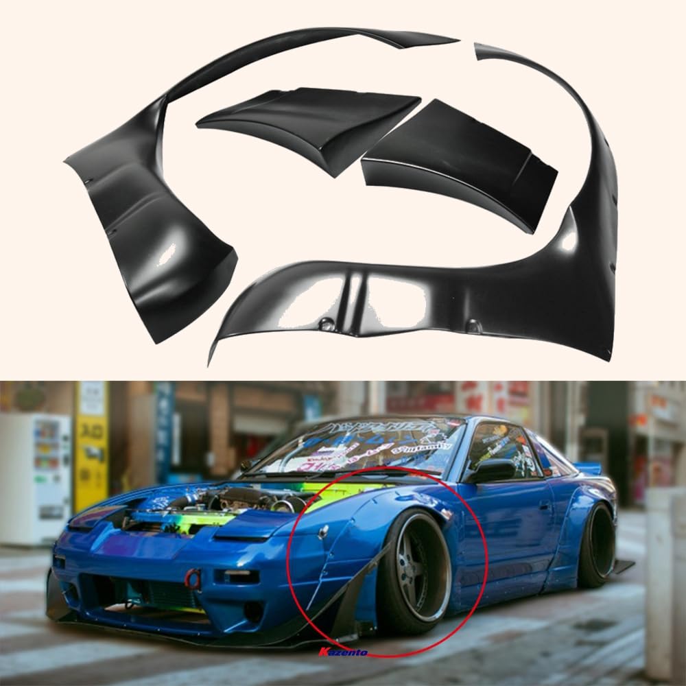 Kazento For 180Sx Rb V2 Style For Nissan Front Fender Fiber Glass - Kazento Carbon Parts