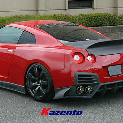 Kazento For Nissan GTR R35 (08-16 Only) VTX Style Fiberglass Roof Spoiler Wing Lip - Kazento Carbon Parts