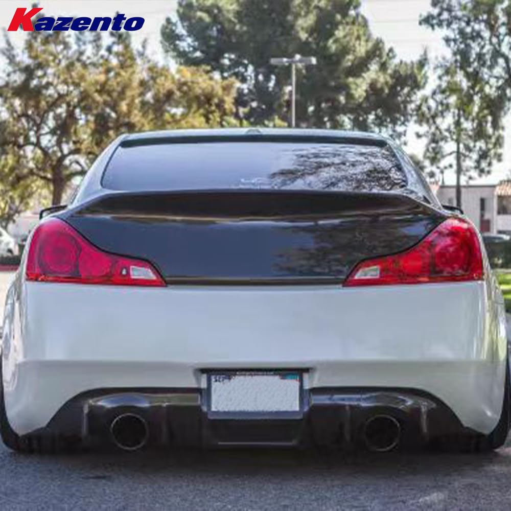 Kazento For Infiniti G37 2 Door Coupe 08-13 HT Carbon Rear Trunk (With Camera Hole) - Kazento Carbon Parts