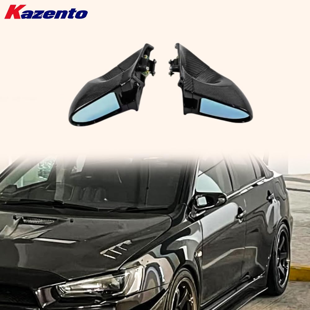 Kazento For Mitsubishi EVO 10 X CZ4A 07-16 (LHD Only) KZ Carbon Aero Mirror Replacement - Kazento Carbon Parts