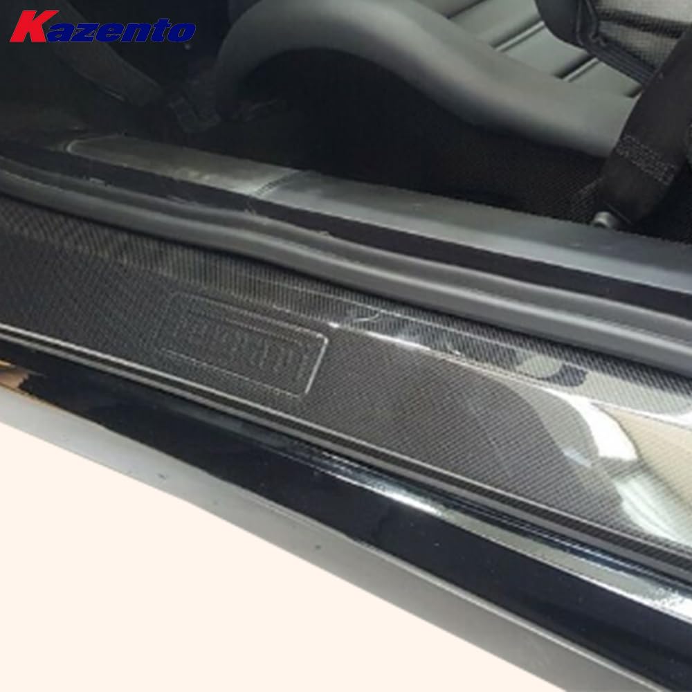 Kazento For Ferrari F430 430 05-09 1K Plain Carbon Side Bottom Door Sill Panel Plate 4pc - Kazento Carbon Parts