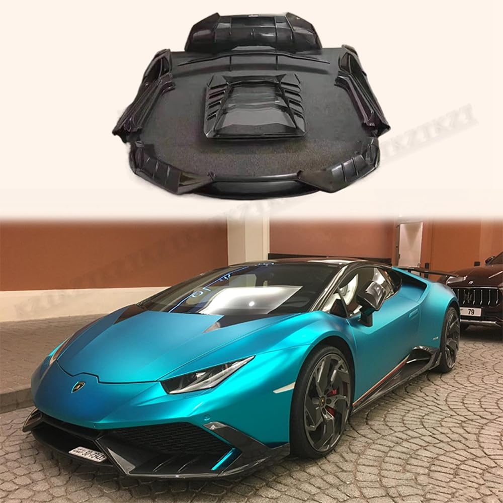 For Lamborghini Huracan LP610 MS Carbon Aero Kits 6PCS (FL/DIF/RS/SS/ENG) - Kazento Carbon Parts