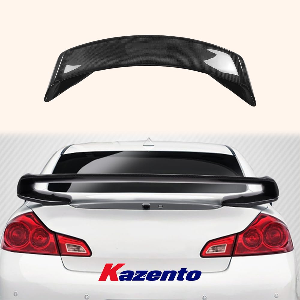 Kazento For Infiniti G37 Coupe 2008-13 (2 Door Only) GTR Style Carbon Rear Trunk Spoiler - Kazento Carbon Parts