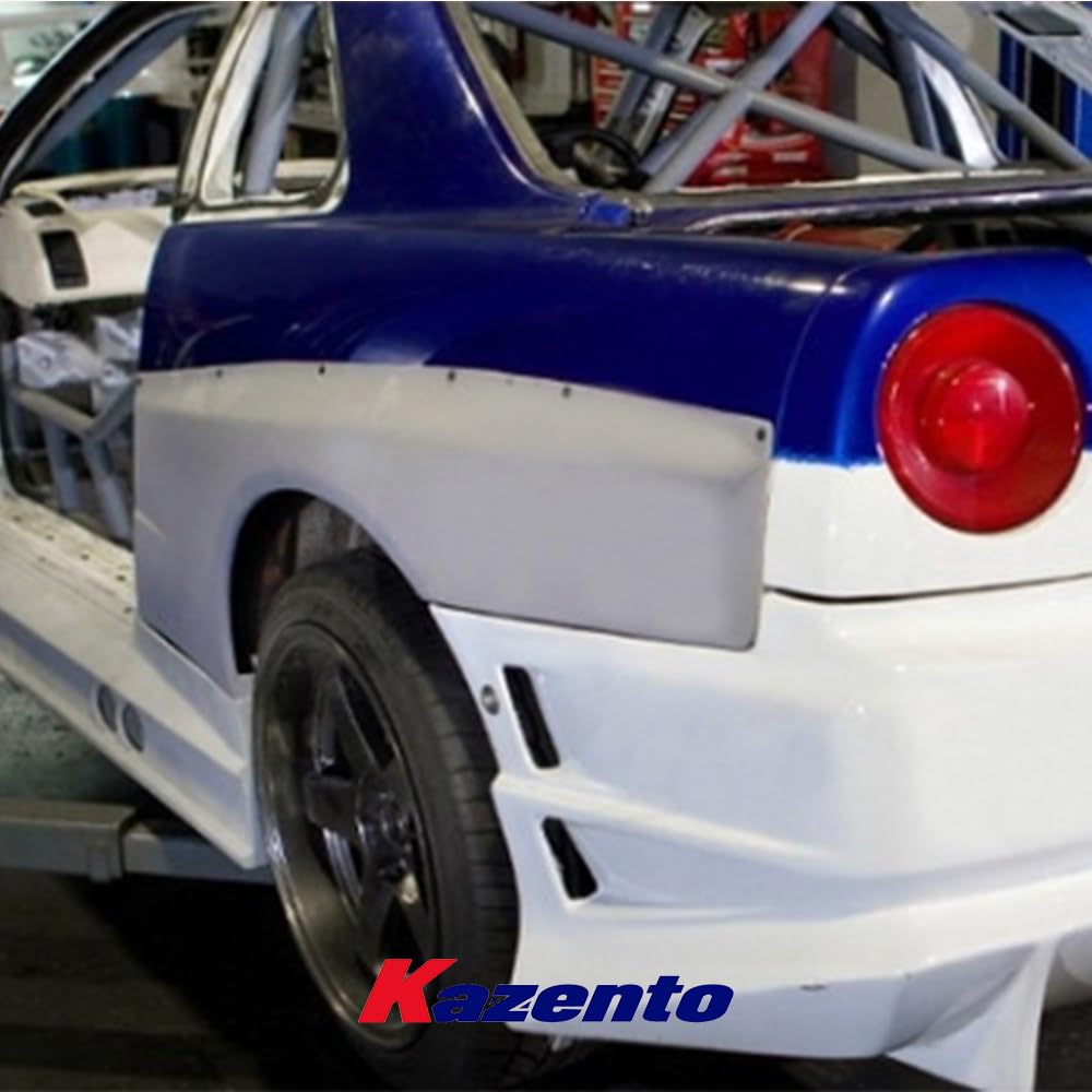 Kazento USA Shipping For Nissan Skyline R34 (GTT Only) GTR-STYLE Carbon Fiber Rear Wider Fender Pair - Kazento Carbon Parts