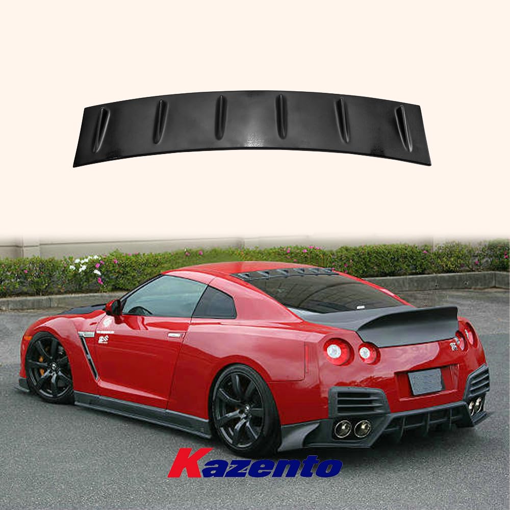 Kazento For Nissan GTR R35 (08-16 Only) VTX Style Fiberglass Roof Spoiler Wing Lip - Kazento Carbon Parts