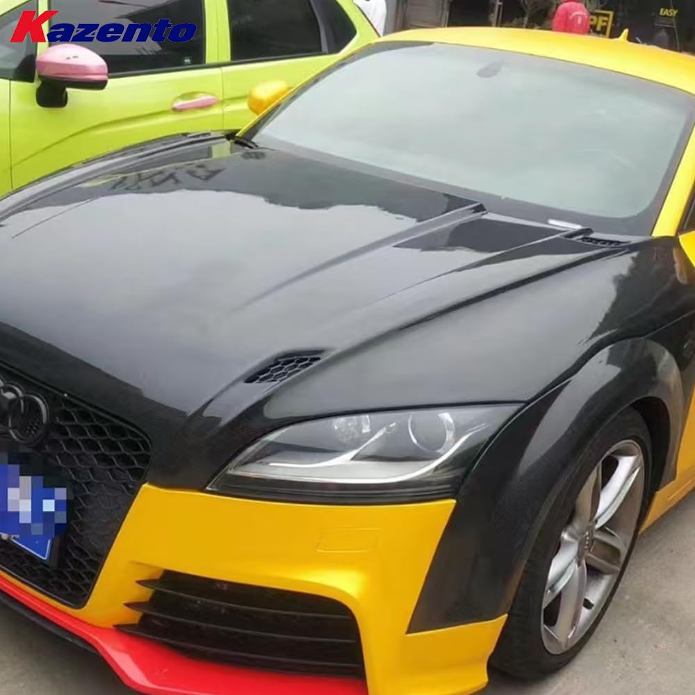 Kazento For Audi TT MK2 TTS TTRS 8J Coupe 2006-14 Vented Cooling Carbon Fiber Hood - Kazento Carbon Parts