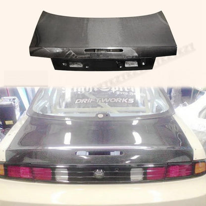 For S14 S14A For Nissan Trunk With Brake Light Hole Carbon Fiber - Kazento Carbon Parts