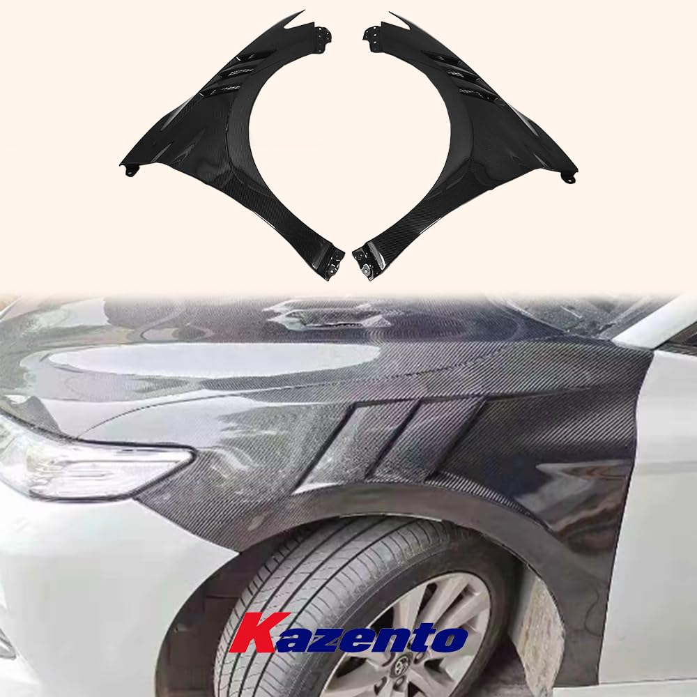 Kazento For Toyota Camry 2018-2023 KZ Style Vented Carbon Fiber Front Fender Pair - Kazento Carbon Parts