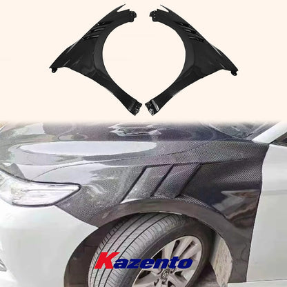 Kazento For Toyota Camry 2018-2023 KZ Style Vented Carbon Fiber Front Fender Pair - Kazento Carbon Parts