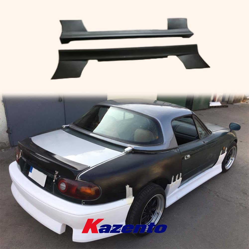 Kazento For Mazda MX5 NA MK1 Miata BN Style Fiberglass FRP Unpaint Side Skirts Body Kits - Kazento Carbon Parts