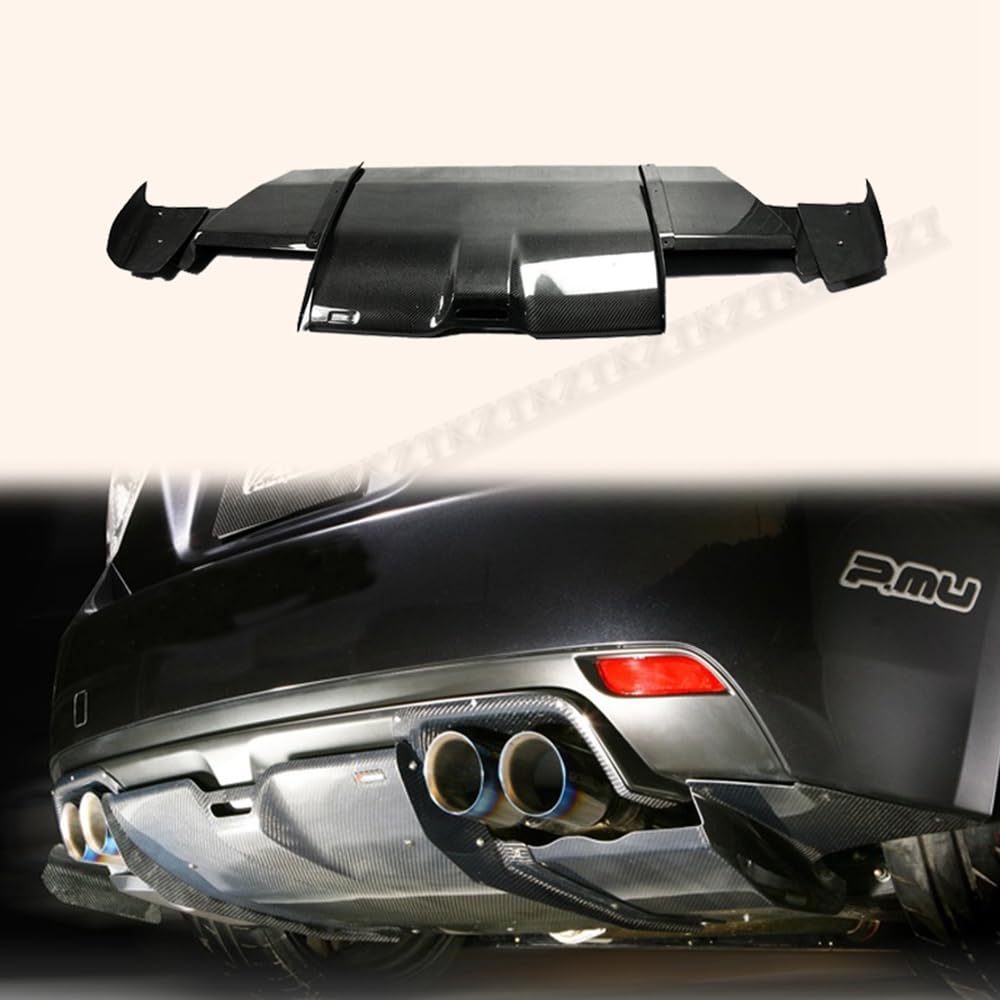 For Subaru Impreza 10 Gr Sti Vrs Style 09 Style Rear Under Diffuser W/Side Add On Carbon Fiber - Kazento Carbon Parts
