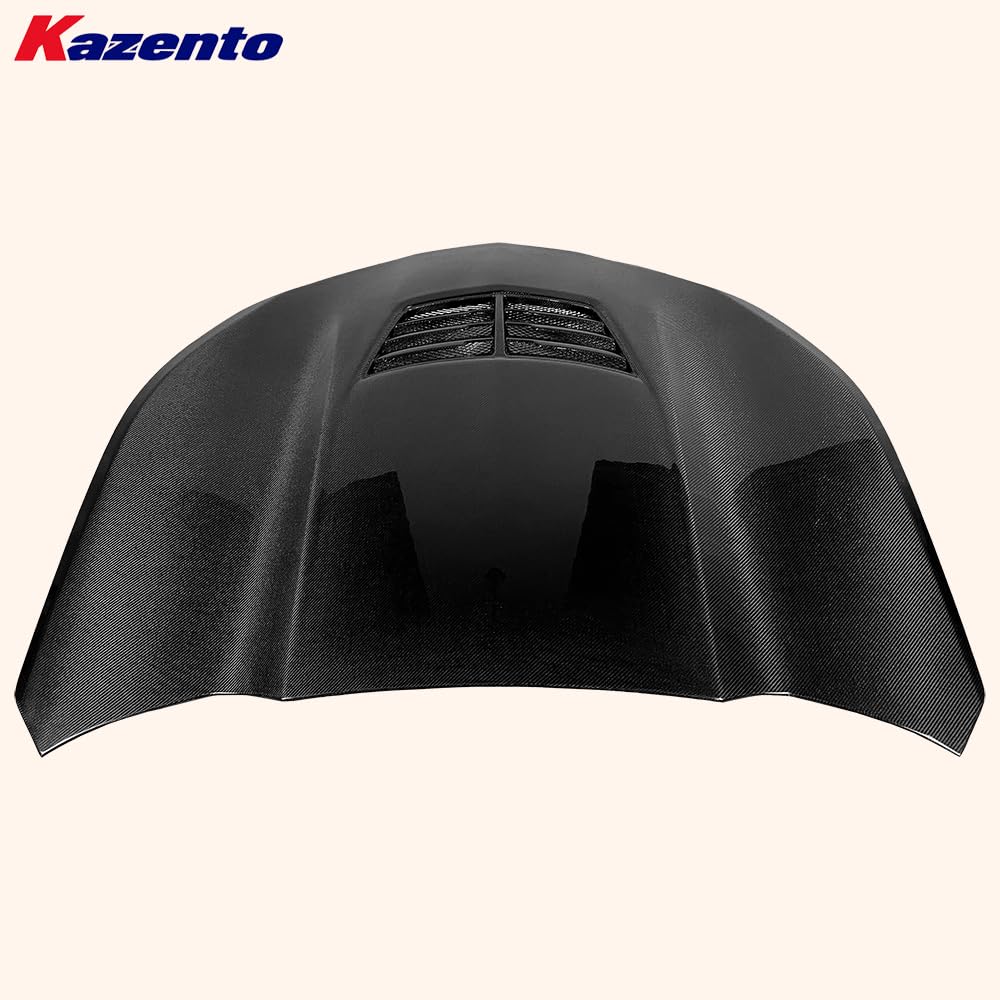 Kazento For Chevrolet Camaro 2016-22 KZ Style Vented Carbon Fiber Front Hood Bonnet - Kazento Carbon Parts