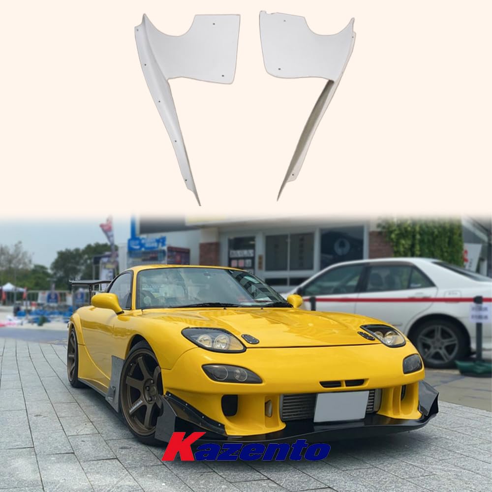 Kazento For Mazda RX-7 RX7 FD FD3S (RE-GT Bumper Only) FRP Unpaint Front Bumper Canard - Kazento Carbon Parts