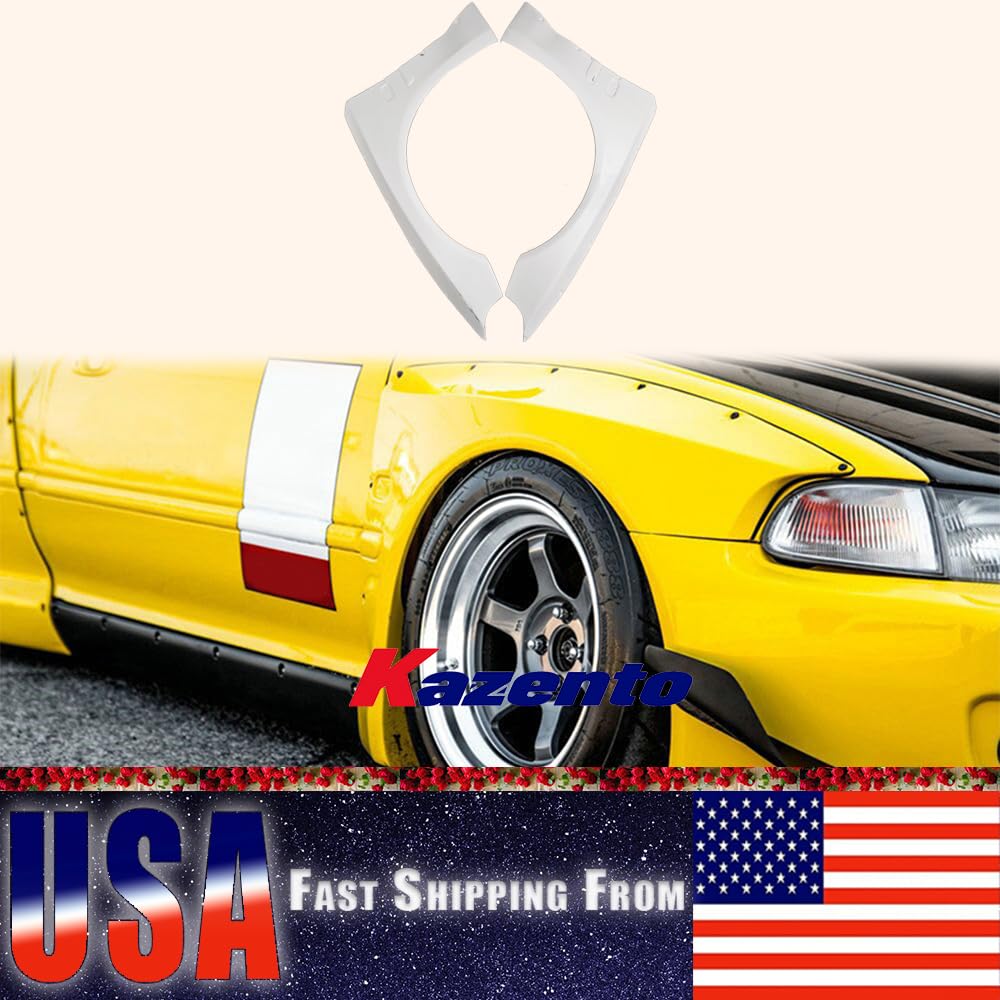Kazento Wide Body Front Fender For Honda EG Civic Hatch Back RB Style FRP Unpaint Shipping from the USA - Kazento Carbon Parts